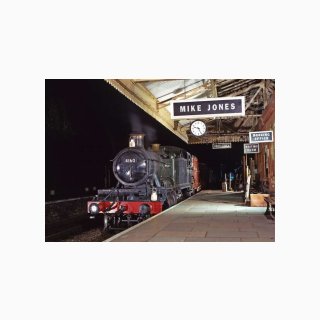 Vintage Steam Train at Platform