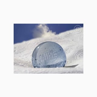 Glass Sphere in Snow