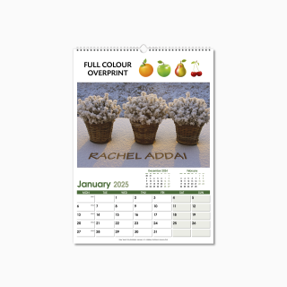 Personalised Medium 12 Page Wall Calendar