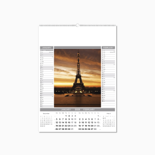 Personalised Large 6 Page Wall Calendar