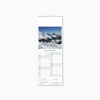 Personalised Large Slimline Wall Calendar