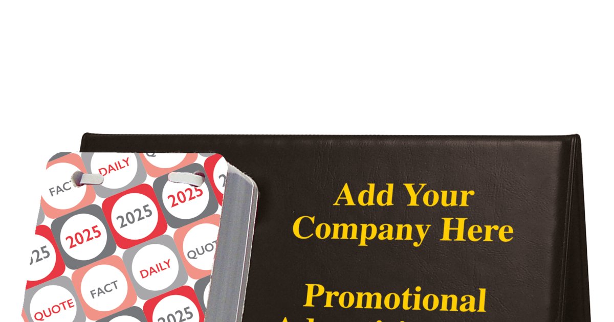Apex PVC Branded Desk Calendar | Brunel Trade Services