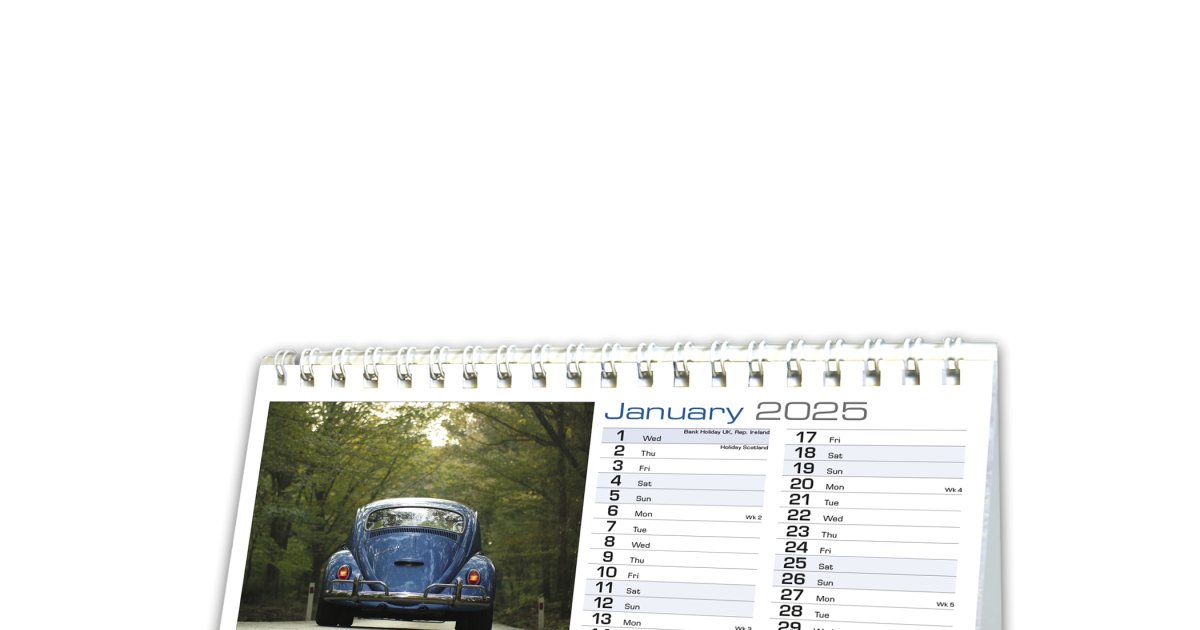 A5 Design A Templated Bespoke Branded Desk Calendar | Brunel Trade Services