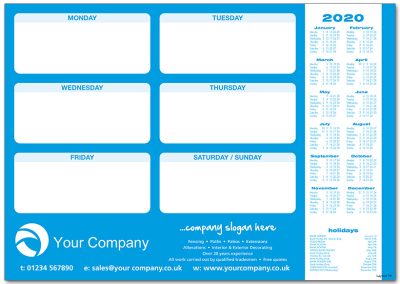 Template 19 with Calendar and Notes