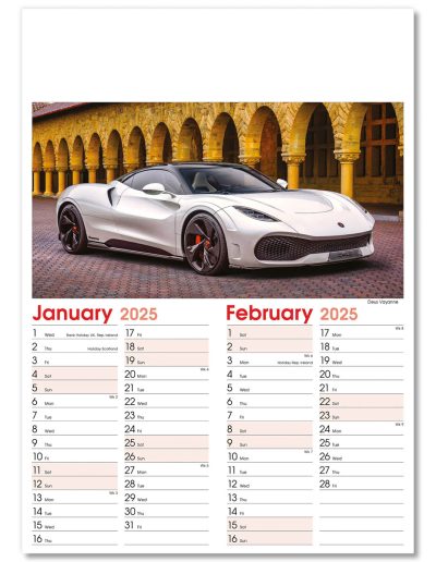 NWO032-7-leaf-fast-cars-optima-wall-calendar-jan-feb-memo