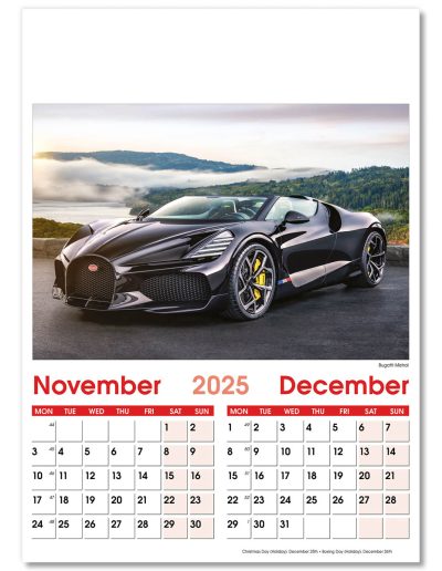 NWO032-7-leaf-fast-cars-optima-wall-calendar-nov-dec