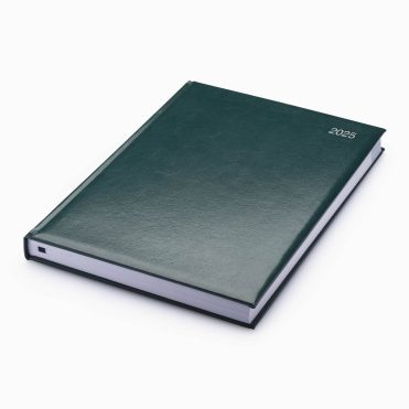 Strata Diary A4 Padded - Page a Day - White Pages - Green